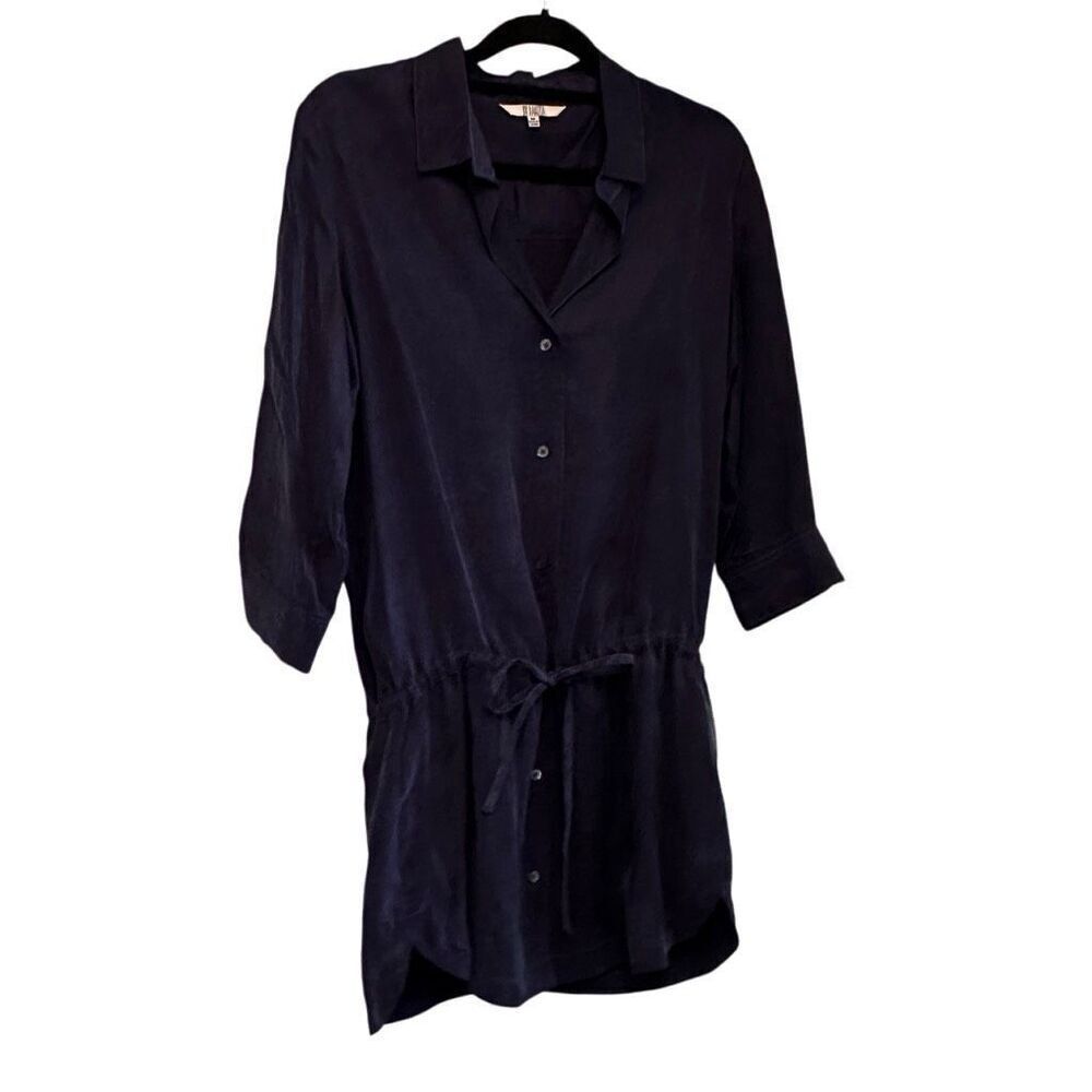 BB Dakota navy drop waist shirt dress- size M